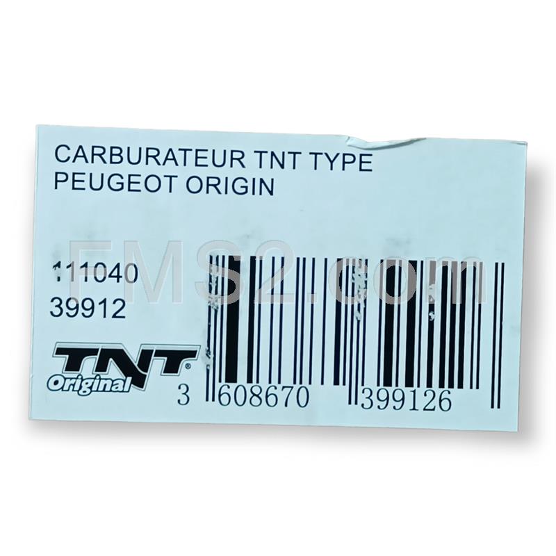 Carburatore TNT original tipo Gurtner completo di starter automatico per scooter Peugeot e Kymco 2 tempi, ricambio 111040