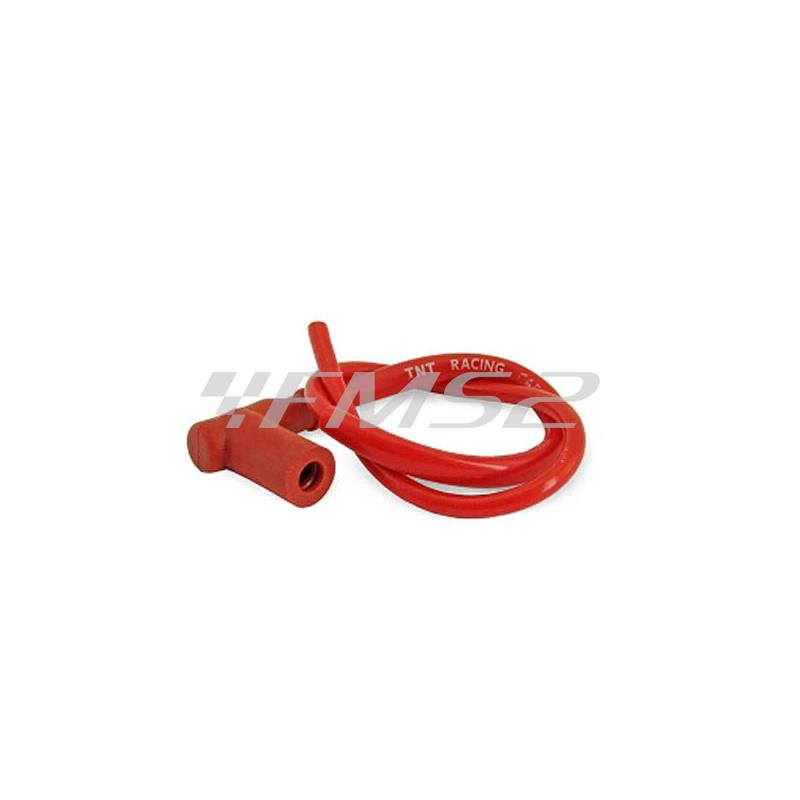 Cavo e pipetta candela TNT silicone rosso Replica NGK, ricambio 187002A