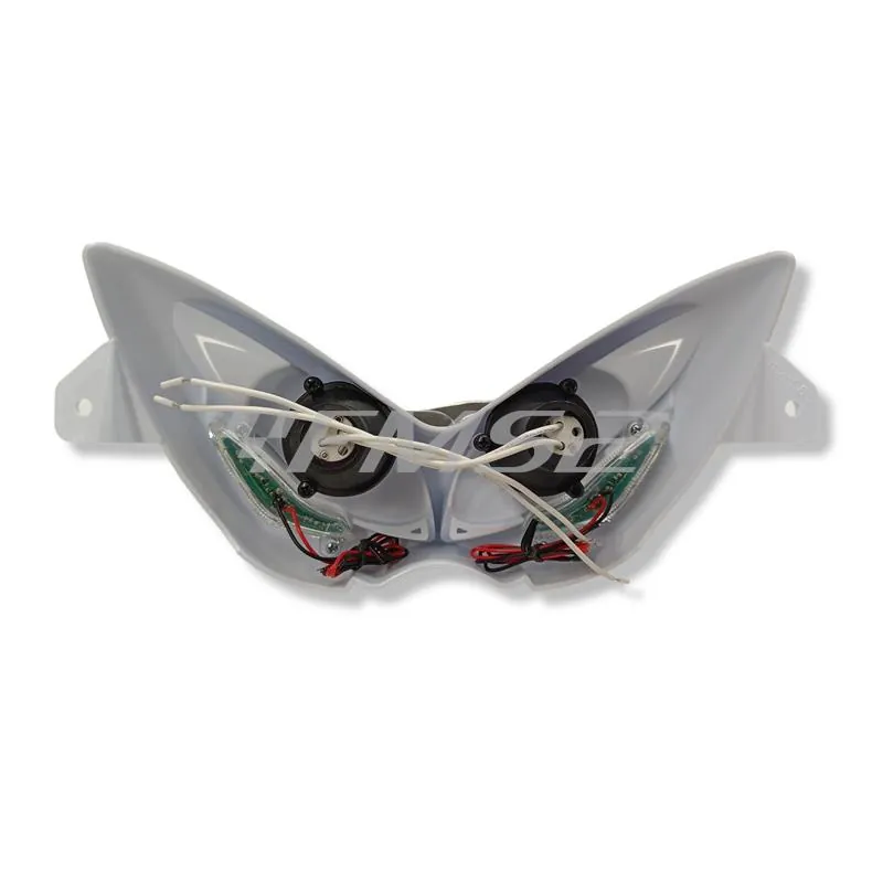 201303 Fanale anteriore con 2 fari alogeni e 2 strisce led per Nitro Aerox, colore bianco