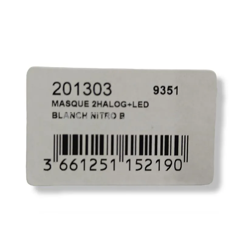 201303 Fanale anteriore con 2 fari alogeni e 2 strisce led per Nitro Aerox, colore bianco