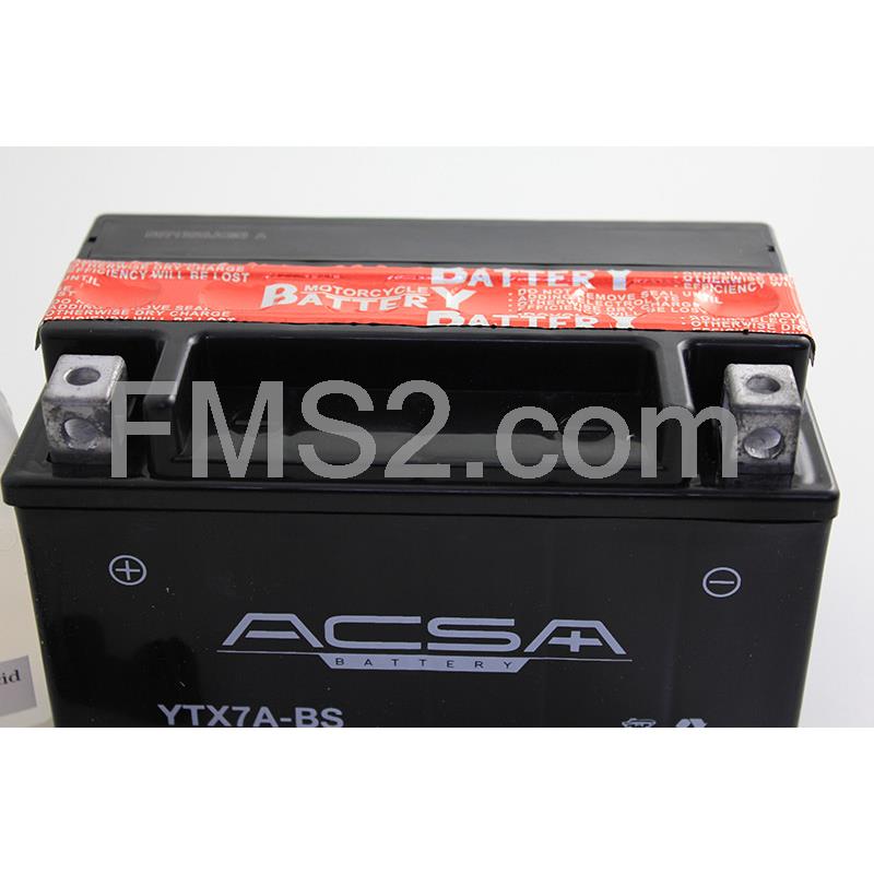 Batteria Acsa YTX7A-BS 12 Volt - 6 Ah, ricambio 229047A