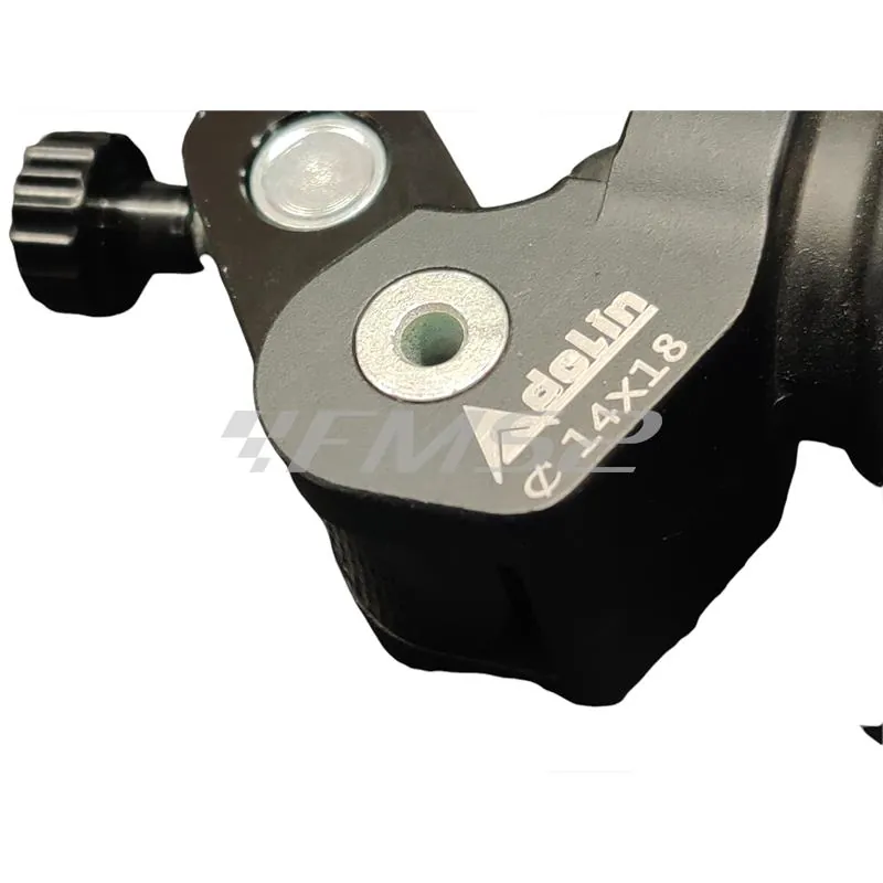 282049G Pompa freno anteriore destra TNT con attacco radiale con lavorazione cnc completa di serbatoio olio idraulico e interruttore idrostop con impianto elettrico, ricambio 282049G