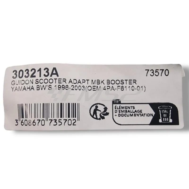 303213a Manubrio tipo originale scooter mbk  booster spirit fino al 2003