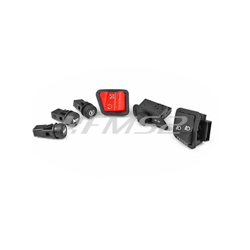 Kit devio luce sinistro maxi scooter Piaggio formato da 6 pulsanti, ricambio 324000B