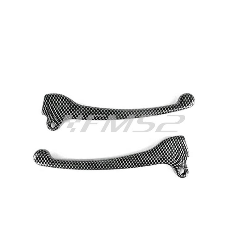 Leve freno Gilera Typhoon di colore carbonio TNT, ricambio 332044