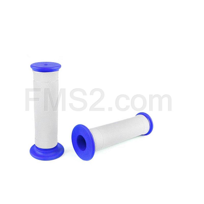 Manopole TNT modello no end smooth in gomma di colore bianco/blu, ricambio 344222B