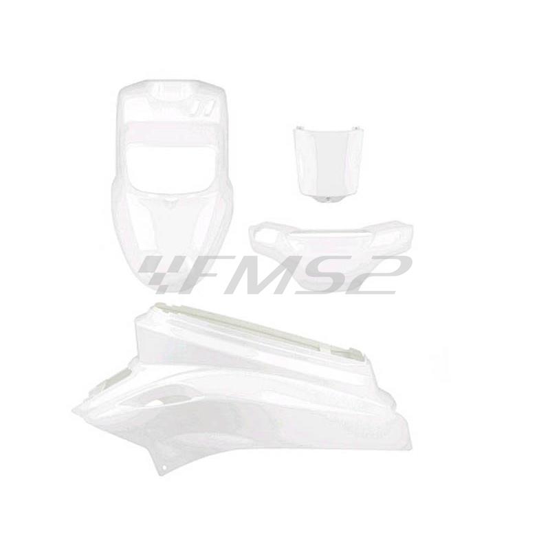 Kit carene TNT di colore bianco pastello con forma originale per scooter MBK Booster 2004 e Yamaha BW'S  prodotti dal 2004 in poi, ricambio 366191