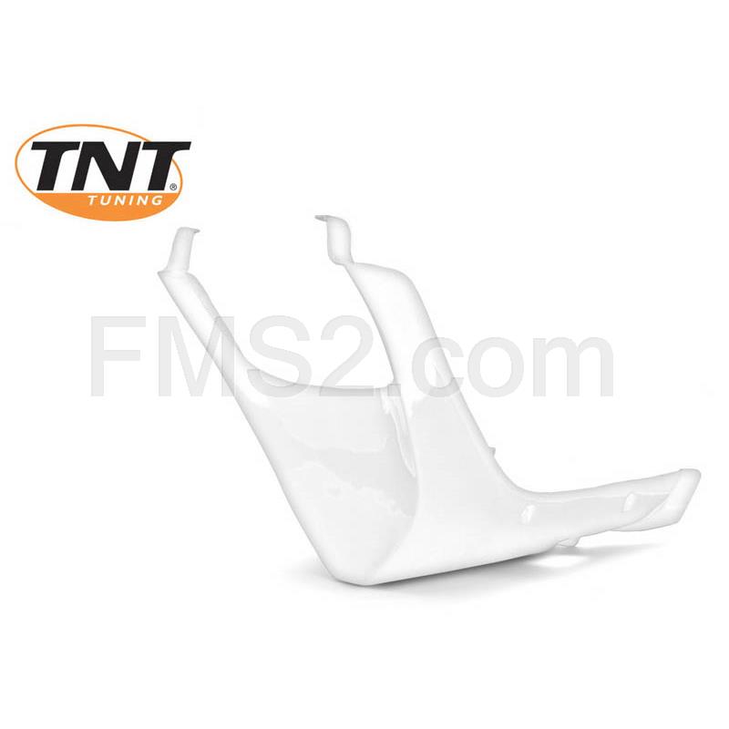 Spoiler sottopedana TNT Racing in fibra di vetro con mano di fondo grezzo bianco per scooter MBK Booster Spirit e Yamaha BW'S  prodotti fino al 2003, ricambio 366407A
