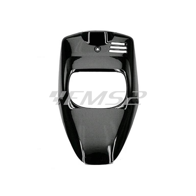 Scudo anteriore TNT di colore nero metallizzato per scooter MBK Booster spirit e Yamaha original Bw's 50 prodotti fino al 2003, ricambio 366412