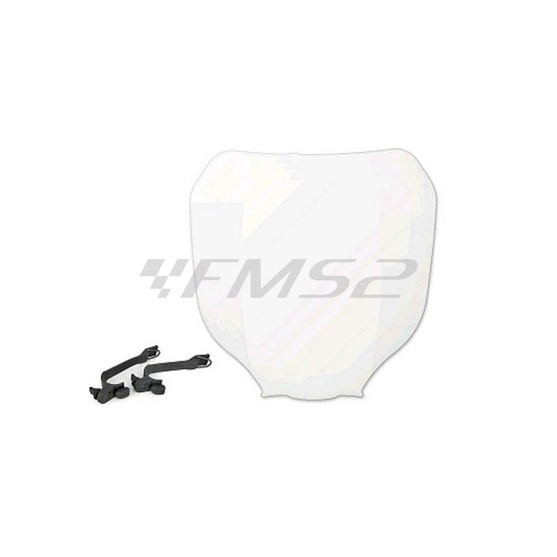 Maschera cross/enduro portanumero bianca, ricambio 448132B