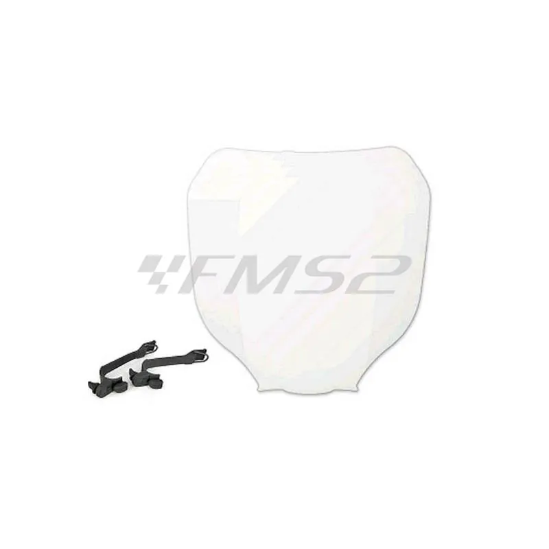 Maschera cross/enduro portanumero bianca, ricambio 448132B