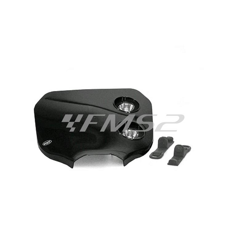 Fanale anteriore con 2 fari alogeni per moto da cross, colore nero, ricambio 448136