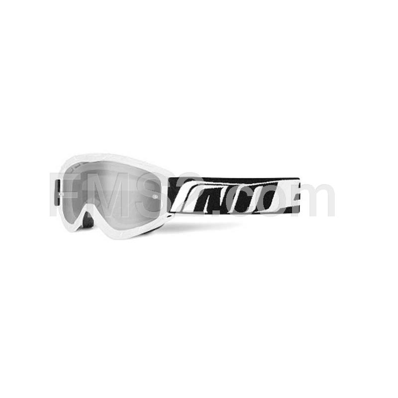 Maschera occhiale da cross e motard modello no-end 3.6 di colore bianca TNT, ricambio 448400A