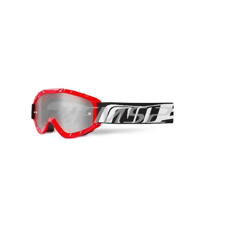 Occhiale da cross e motard modello no-end 3.6, colore rosso, ricambio 448400B