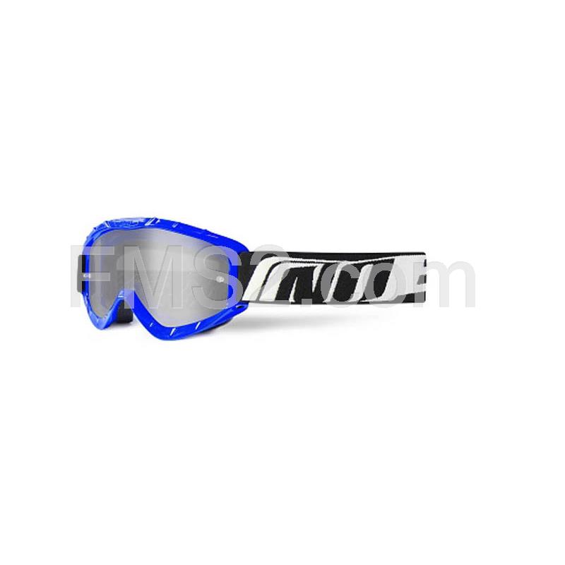 Occhiale da cross e motard modello no-end 3.6 di colore blu TNT, ricambio 448400C