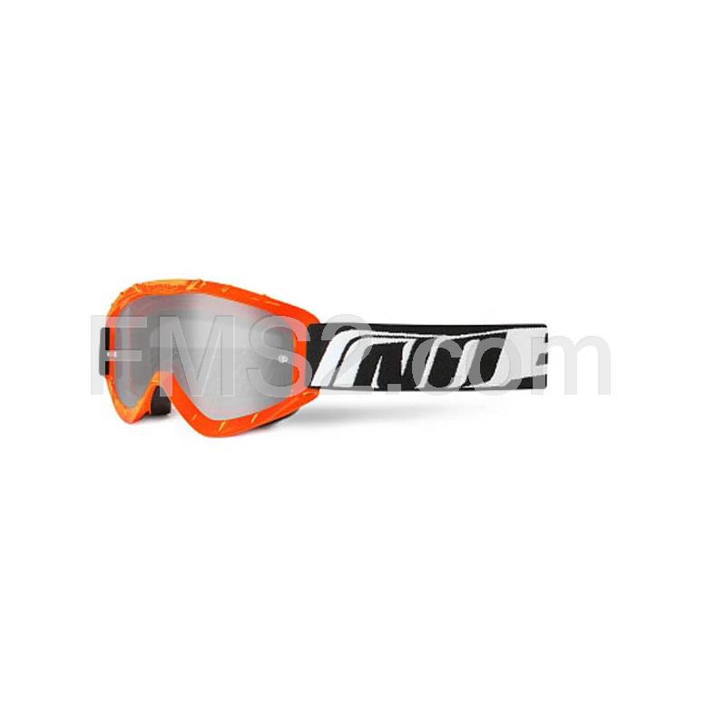 Occhiale per moto da cross e motard modello no-end 3.6, colore arancione, ricambio 448400D
