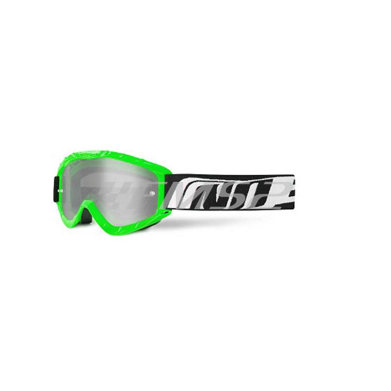 Occhiale da cross e motard, colore verde, modello no-end 3.6, ricambio 448400E