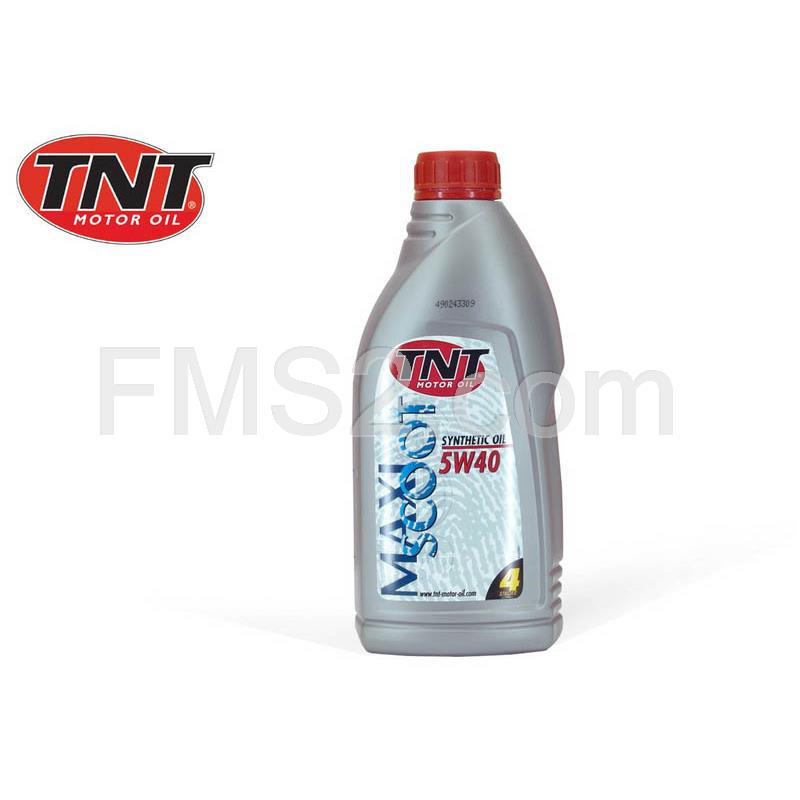 Olio motore 4t TNT motor oil sintetico 5w40 in confezione da 1 litro, ricambio 621045