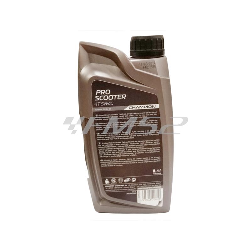 Olio motore Champion 4t 100% sintetico con gradazione 5w40 TNT, ricambio 621045A