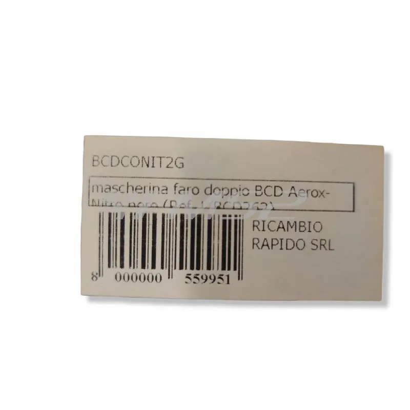 Maschera faro doppio BCD Nitro nera, ricambio BCDCONIT2G