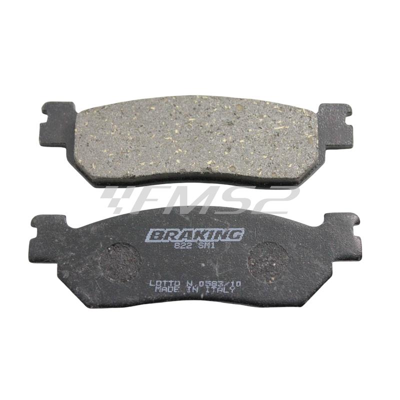 Pastiglie freno Braking 822SM1 (pasticche), colore nero, ricambio 822SM1