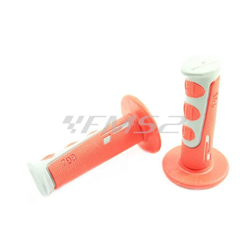 Manopole ProGrip (Big Star) dual density grigio-rosso, ricambio 67931