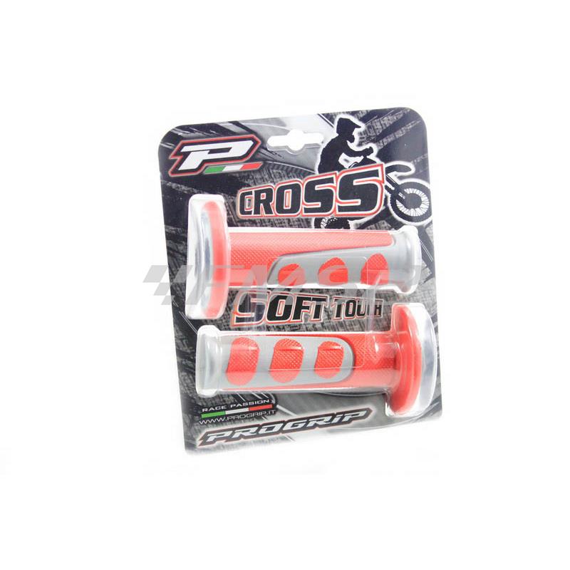 Manopole ProGrip (Big Star) dual density grigio-rosso, ricambio 67931