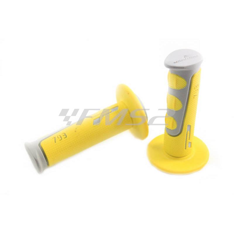 Manopole ProGrip (Big Star) dual density grigio-giallo, ricambio 67932