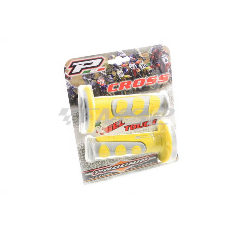 Manopole ProGrip (Big Star) dual density grigio-giallo, ricambio 67932