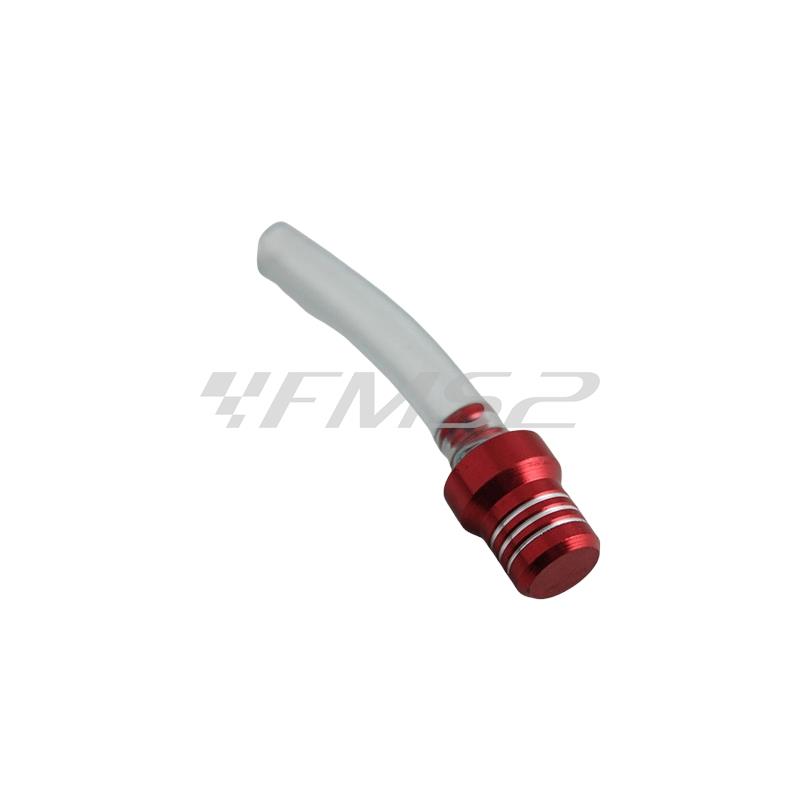 Sfiato tappo serbatoio benzina in alluminio anodizzato rosso, ricambio GCV01RED