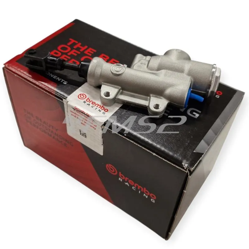 10850520 Pompa freno posteriore BREMBO RACING PS 12 con puntale e interasse fori di fissaggio 40mm