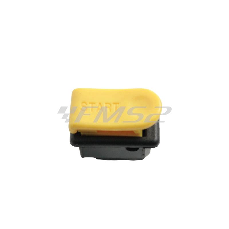 Pulsante start giallo Bergamaschi, ricambio F2005686