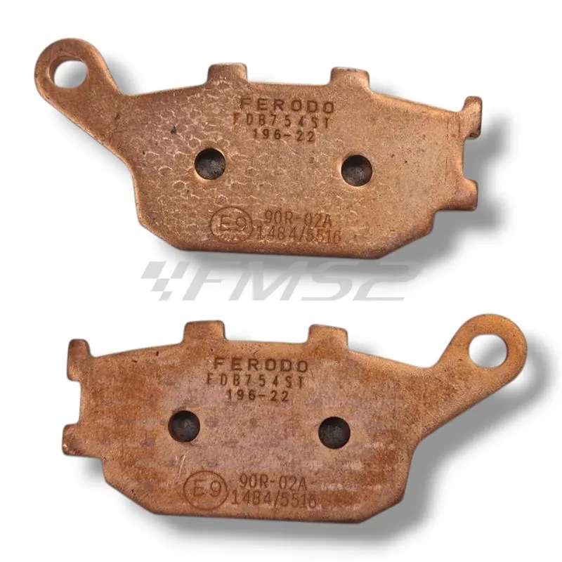 Pastiglie Ferodo sinterizzate FDB754ST versione stradale sinter grip road per maxi moto Honda, Kawasaki, Suzuki, Voge e Yamaha, ricambio FDB754ST