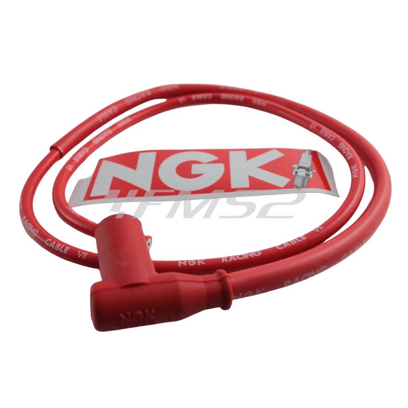 Cavo Racing NGK rosso Bergamaschi, ricambio N09054