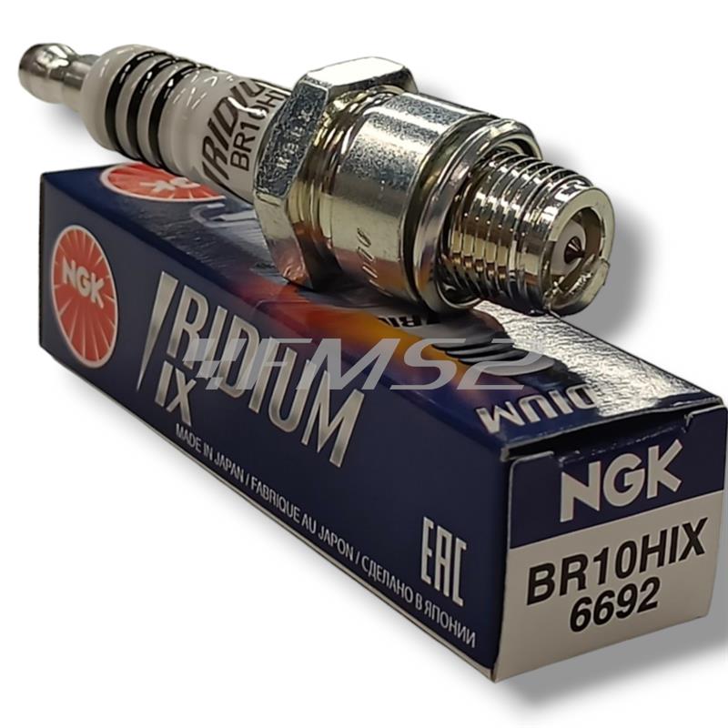 Candela NGK BR10HIX Iridio con filetto corto, con resistenza e attacco SAE svitabile per applicazioni racing varie, ricambio N20116692