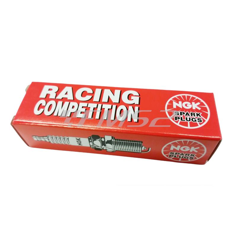 Candela NGK BR9EG Racing Competition, filetto lungo, con resistenza, platino, ricambio N2417090