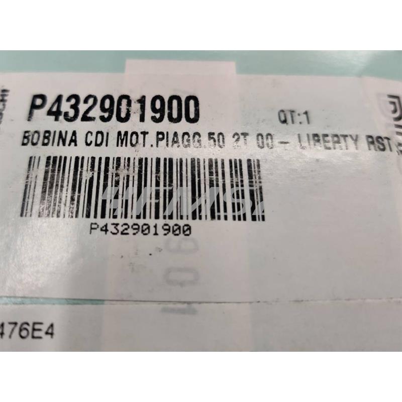 Bobina cdi motore piagg.50 2t 00- Liberty r re Bergamaschi, ricambio P432901900