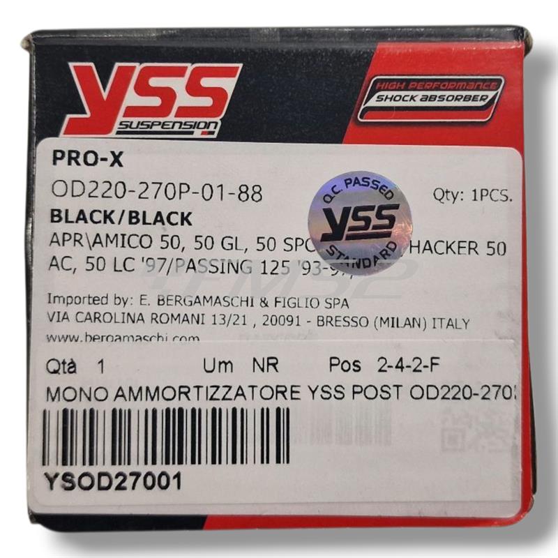 Mono ammortizzatore yss post od220-270p-, ricambio YSOD27001