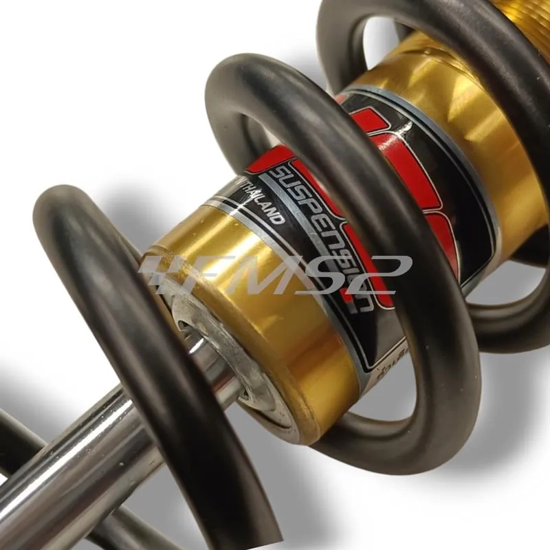 Ammortizzatore posteriore YSS eco line H.20 OE302-310T-01AL-38 con interasse da 310 mm colore Oro e Nero per scooter con motore Minarelli, ricambio YSOE31001