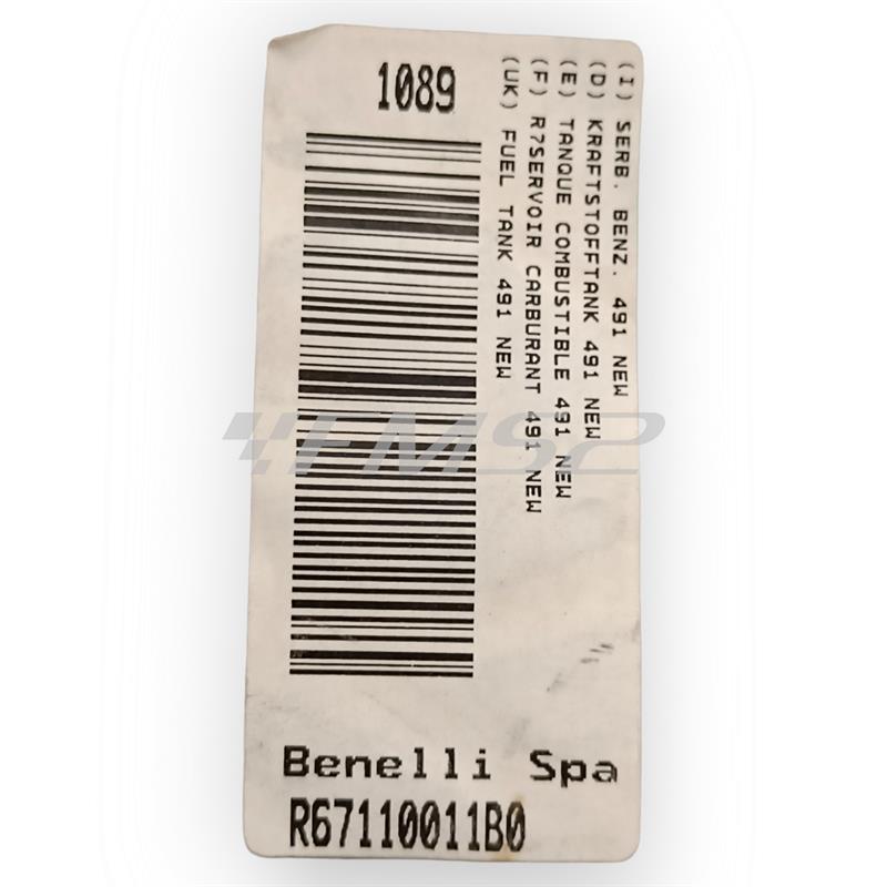 Serbatoio benzina (491 sonda centrale) Benelli, ricambio R67110011B0