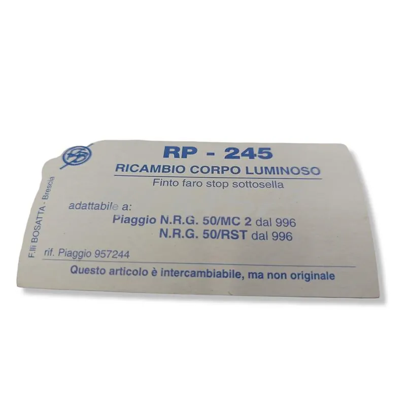RP245 Finto fanale sotto sella Piaggio NRG-mc2 Bosatta