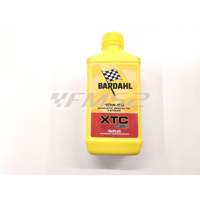 Olio Bardahl XTC C60 Sae 10W50 Road sintetico 100% confezione da 1 litro, ricambio 338140