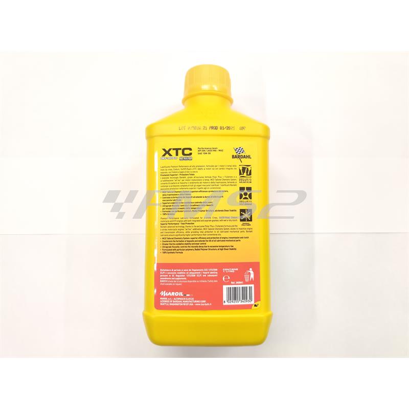 Olio Bardahl XTC C60 Off Road gradazione 10W50 motore 4 tempi, conf. da 1 litro, ricambio 340140