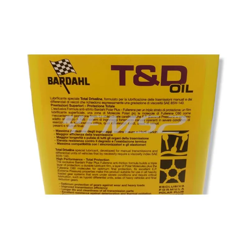 T&d oilsae 85w-140api gl-5 e gl-4 / * 1l, ricambio 423039