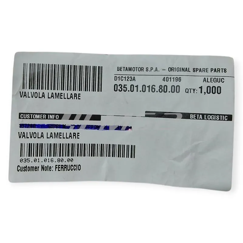 Pacco lamellare V-FORCE 4R specifico per BETA ENDURO RR 125 2T - tutte le versioni - prodotti dopo il 2018 e ENDURO RR 200 2T - tutte le versioni - prodotti dopo il 2019, ricambio 035.01.016.80.00