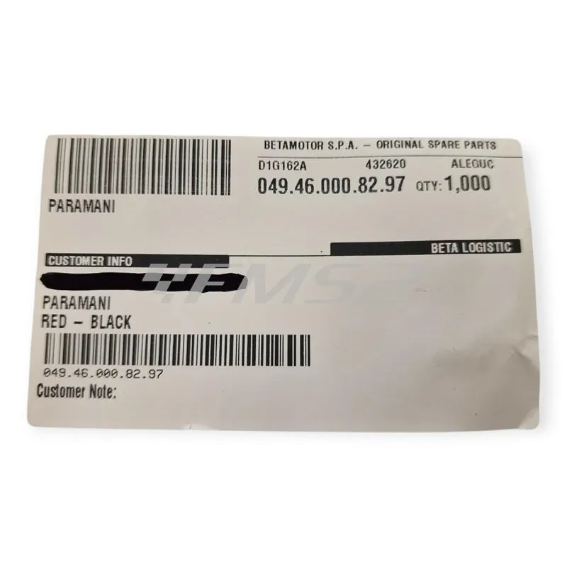 049.46.000.82.97 Paramani BETA ROSSO-NERO aperti con kit montaggio - Compatibili Beta 2T/4T