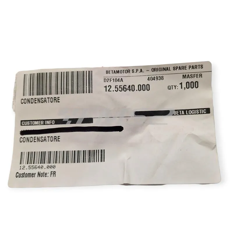 12.55640.000 Condensatore elettronico originale BETA per BETA ENDURO/MOTARD RR 50 2T prodotti dal 2012 fino al 2017 - tutte le versioni