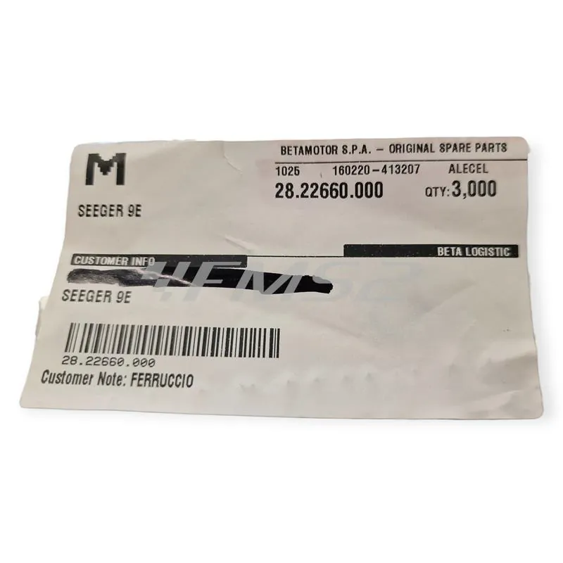 28.22660.000 Seeger Ø9 mm esterno