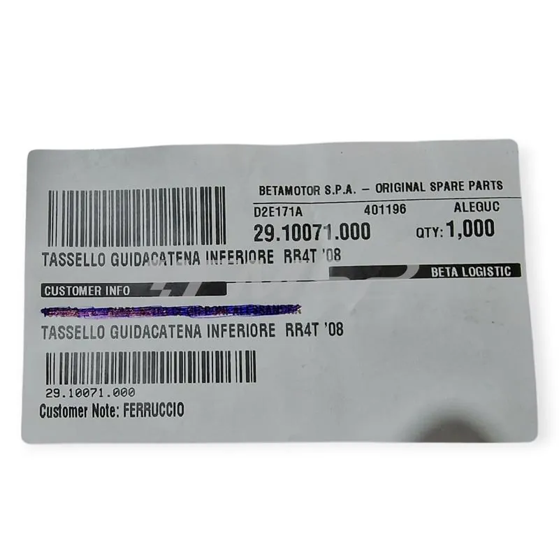 Cruna catena originale BETA specifico per BETA RR 50, 125, 250, 300, 350, 390, 400, 430, 450, 480, 498 e 520 prodotti dal 2008, ricambio 29.10071.000