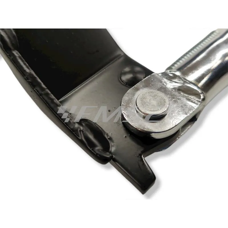 Cavalletto laterale cromato Buzzetti per scooter Yamaha Aerox 50 cc prodotti dal 2013 in poi con ruote da 13 pollici, ricambio 8563C